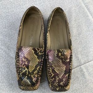 Adrienne Vittadini Snakeskin Style Loafers